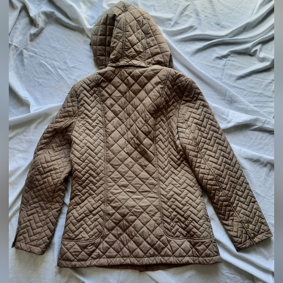 Calvin Klein Quilted Puffer Jacket Removable Hood Winter Coat Women Size Medium - Picture 4 of 8